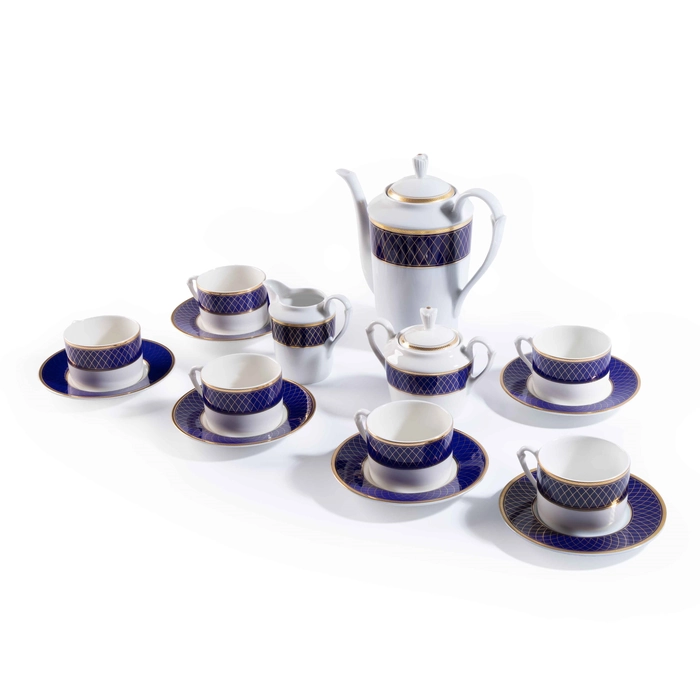Cobalt Royal / Coffe  Set 15 pjesë / 6 përsona