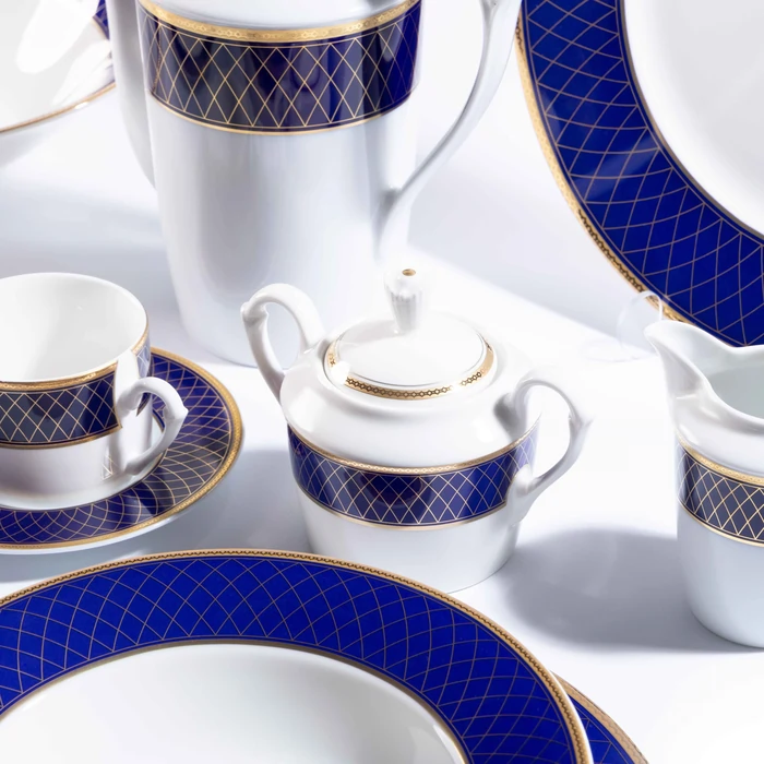 Cobalt Royal Porcelain Coffee Set 15 Pjesë 