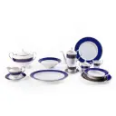 Cobalt Royal Porcelain Dinner Set 24 Pjesë 