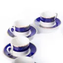 Cobalt Royal Porcelain Coffee Set 12 Pjesë