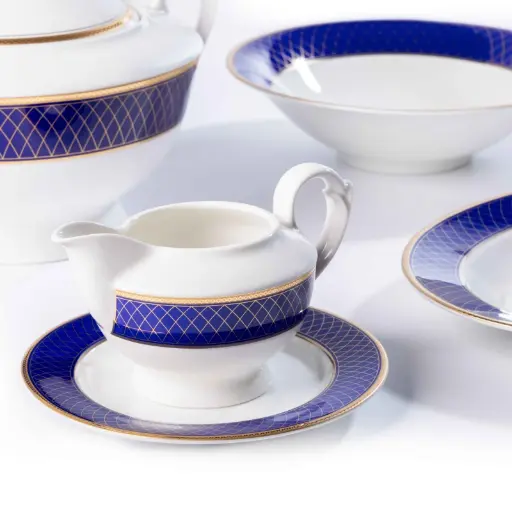[LP-806-TA-G.] Cobalt Royal Porcelain Dinner Set 24 Pjesë 